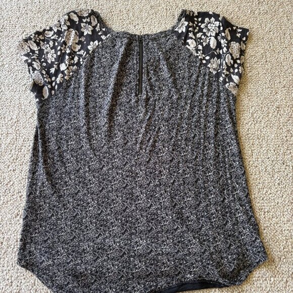 🎀 3 for $25 🎀 Lucky Brand Women's Top | M Boho Floral Block Peasant - Picture 5 of 9